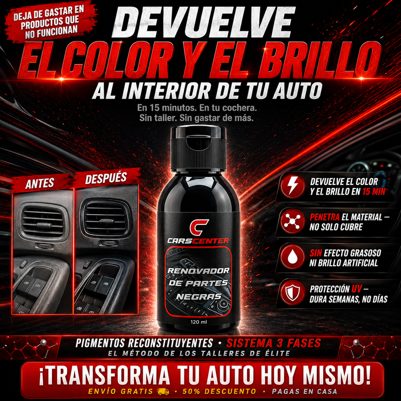 RestorBlack Pro 3 en 1:  Restaura el Color y el Brillo en 15 Minutos